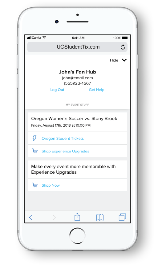 Student Tickets University of Oregon Athletics